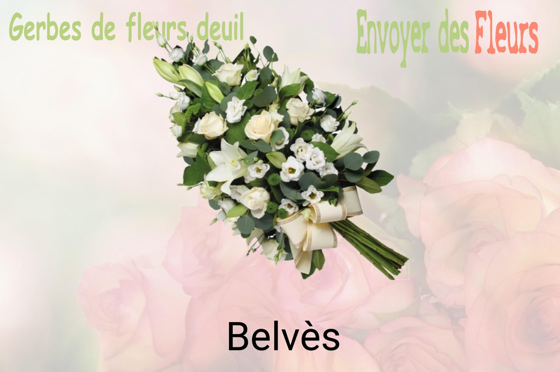 Gerbe de fleurs de deuil livrée à Belvès